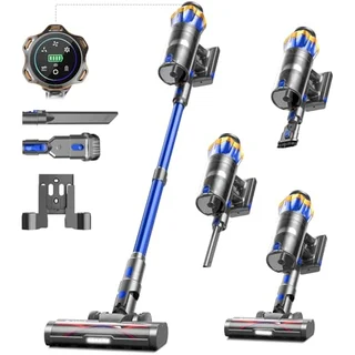 Bulelink Akku Staubsauger Kabellos 45KPa/550W/65Min für Tierhaare/Teppiche/Hartböden