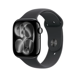 Apple Watch Series 11 (GPS) 46mm Aluminium diamantschwarz mit Sportarmband M/L schwarz (MEUX4ZR)