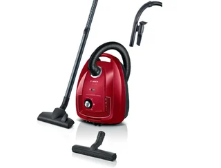Bosch Hausgeräte Staubsauger mit Beutel Serie 4 BGD38RD1H, nachhaltig, Hygiene-Filter, 10 Jahre Motorgarantie, Hartbodendüse, Zubehör-Clip, Polsterdüse, Fug