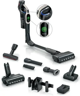 Bosch Akku-Staubsauger Unlimited 10 BKS1041RHF, kabellos, MicroClean Technology, TFT-Display, Staubkomprimierung, HEPA-Filtersystem, Knickrohr, 10 Jahre Mot