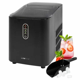 Clatronic Eiswürfelmaschine schnelle Produktion - Eiswürfel in 10 Minuten | bis zu 10kg Eis in 24 Std. | Eiswürfel Maschine mit 2 Eiswürfelgrößen & 1,1L Wassert