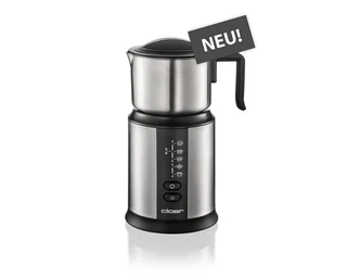 Cloer 7789 Induktions-Milchaufschäumer mit 800 ml Edelstahlkännchen, 600 ml Milchschaum, 500 ml heiße Schokolade, magnetische Aufschäumspule, spülmaschineng