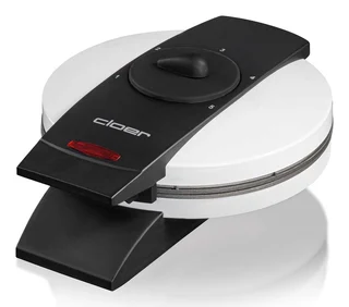 Cloer 1621 Waffeleisen für klassische Herzwaffeln, 930 W, Waffelgröße 15,5 cm, stufenlos wählbarer Bräunungsgrad, weiß, Metall