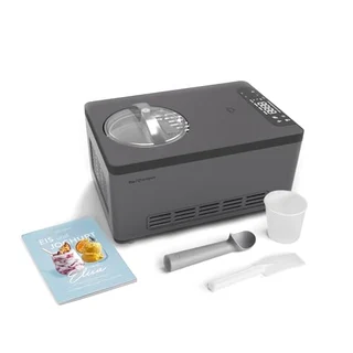 SPRINGLANE 2 in 1 Eismaschine & Joghurtbereiter Elisa 2,0 L mit selbstkühlendem Kompressor 220 W, aus Edelstahl mit Kühl- und Heizfunktion (Elisa Anth