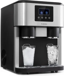 Klarstein Eiswürfelmaschine Klein, 1,8L Eiswürfelbereiter, Eiswürfelmaschine für Crushed und Bullet Eis, Schnelle Mini-Eiswürfelmaschine, Leichte Reinigung, Eis