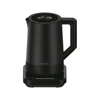 Haier HKE5A 011, 1,7 l, 2200 W, Schwarz, Edelstahl, Regelbare Temperatur, Wasserstandsanzeige