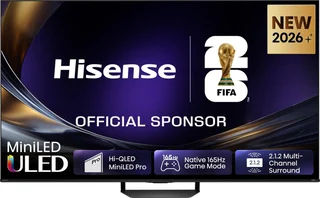 Hisense 55U7DS PRO Fernseher 55 Zoll, 4K UHD, Hi QLED Mini LED, Smart TV, 165 Hz, View AI Engine, IMAX Enhanced, RGB Lichtsensor, Dolby Vision Atmos, Unibody