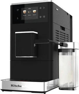 KitchenAid KF4 Kaffeevollautomat, Advanced AutoMilk, IntelliGrind-Mahlwerk, 15+ Rezepte, Farbdisplay, Iced Coffee, 15-18 Bar Druck, Mattschwarz