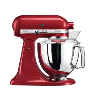 KitchenAid Küchenmaschine - Artisan - Kippbarem Food Processor - Teigknetmaschine mit 5 Zubehör - 2 Schüsseln aus Edelstahl - 4.8 L - Empire rot