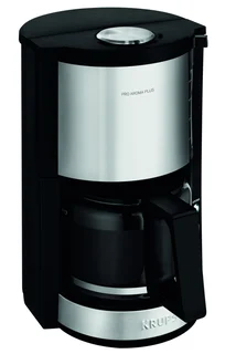Krups KM3210 Pro Aroma Plus Filterkaffeemaschine, 10 Tassen, 1,25 L, 30-Minuten-Warmhaltefunktion, sichtbares Wasserstands Fenster, Tropfstopp-System, Schwa