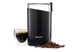 Krups F20342 Kaffeemühle und Gewürzmühle in Einem, Leistungsstarker Motor, Mahlgrad variabel, 75g Füllmenge, Schlagmesser aus Edelstahl, Sicherheitsdeckel,
