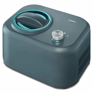 MEDION LIFE Eismaschine MD 10169, Kapazität für 1 L Eis, kein Vorkühlen notwendig, entnehmbarer Aluminium-Eisbehälter, geeignet für die Zubereitung von