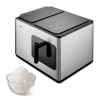 MEDION Eiswürfelmaschine (Nugget Eiswürfel, Crushed Ice, perfekt für Getränke & Cocktails, 2 Liter Tank, bis zu 15kg Eiswürfel, kurze Produktionsdauer ca. 5