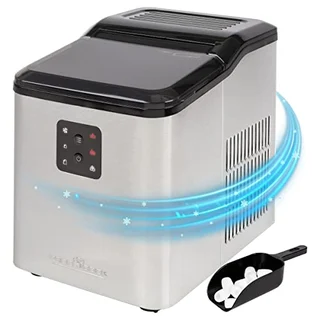 ProfiCook ® Eiswürfelmaschine | Eiswürfel in 10 Minuten | bis zu 12 kg Eis in 24 Std | Eiswürfel Maschine | 2 Eiswürfelgrößen | 1,5L Wassertank | schne