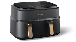 Philips Airfryer Dual Basket NA352/00, Fritteuse, Schwarz, Kupfer