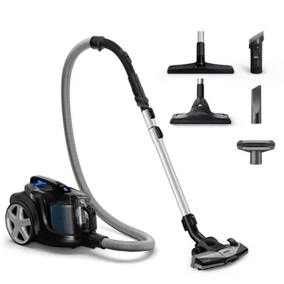 Philips FC9741/09 beutelloser Staubsauger PowerPro Expert (TriActive Standard-Düse, 900 W, 2 L Staubvolumen, integriertes Zubehör) schwarz