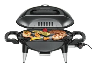 Rommelsbacher Barbecue Grill BBQ 4000, Scharnierdeckel, Temperaturanzeige