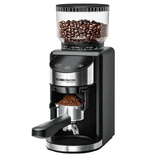 Rommelsbacher Kaffeemühle EKM 400 - Kegelmahlwerk, Antistatik-Funktion, 12 Portionen, Halterung für Siebträger, Mahlgrad in 35 Stufen, Bohnenbehälter 220 g, Pulverb