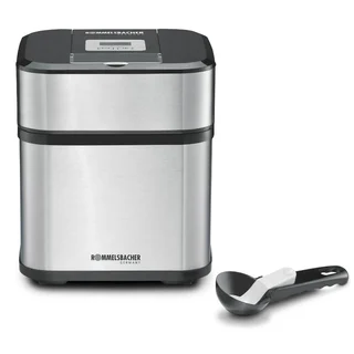 Rommelsbacher Eismaschine IM 12 Kurt - für Speiseeis, Frozen Yogurt, Sorbet & Slush, 1,5 Liter Gefrierbehälter, 500 ml Füllmenge, Zeitschaltuhr, leichte Reinigung,