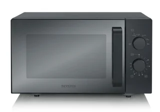 Severin MW 7782, Arbeitsplatte, Solo-Mikrowelle, 25 l, 800 W, Drehregler, Schwarz