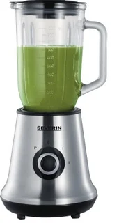 Severin Standmixer +Smoothie Mix & Go SM 3737, Edelstahl/Schwarz