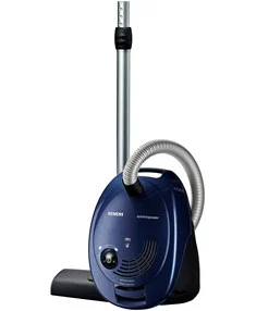 Siemens Staubsauger mit Beutel synchropower VS06B1110, Bodenstaubsauger, Hygiene-Filter, Bodendüse für Hartboden und Teppich, Starke Saugleistung, langes Kabe