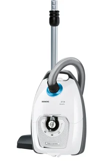 Siemens Staubsauger mit Beutel Z 7.0 VSZ7442S, ideal für Allergiker, Hygiene-Filter Plus, extrem leise, Bodendüse für Parkett, Teppich, Fliesen, langes Kabel,