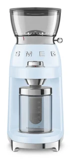 Smeg , Kaffeemühle CGF03PBEU, 15 Mahlgrade, 240-g-Kaffeebohnenbehälter, einstellbare Mahlmenge, mit Antistatik-System, 150 W, Hellblau