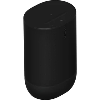 Sonos Move 2 | Tragbarer Speaker mit WLAN, Bluetooth, kompatibel mit Amazon Alexa, mindestens 24 Stunden Akkulaufzeit und kabelloser Ladestation - Schwarz