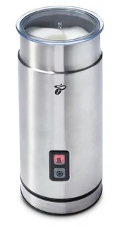 Tchibo elektrischer Milchaufschäumer, Antihaftbeschichtung, warmer und kalter Milchschaum, für Latte Macchiato, Cappuccino und Kakao, Edelstahlgehäuse