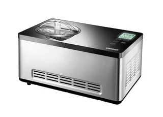 Unold 48845 Eismaschine Gusto - mit selbstkühlendem Kompressor, 180 W, 2 L Volumen, elegantes Edelstahlgehäuse, LCD-Display, Digitaler Timer