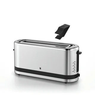 WMF Küchenminis Toaster Langschlitz mit Brötchenaufsatz, 2 Scheiben, XXL, Bagel-Funktion, Langschlitztoaster mit 7 Bräunungsstufen, 900W, Toaster edelstah