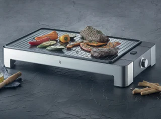 WMF Lono Tischgrill gerippt, 2000 W, Elektrogrill mit variabler Temperatureinstellung