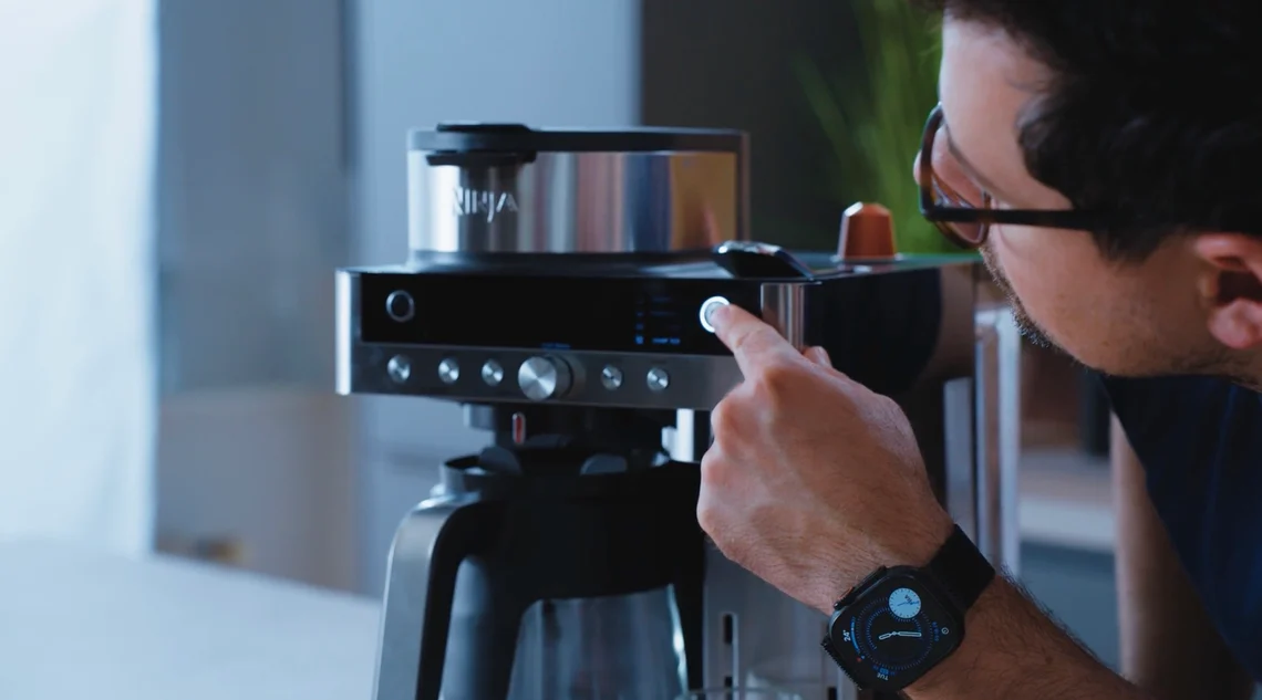 Das Bedienfeld der Ninja Prestige DualBrew