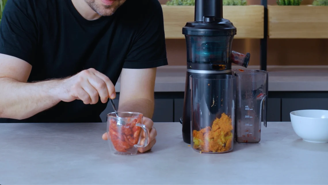 Sorbet aus dem Panasonic Slow Juicer