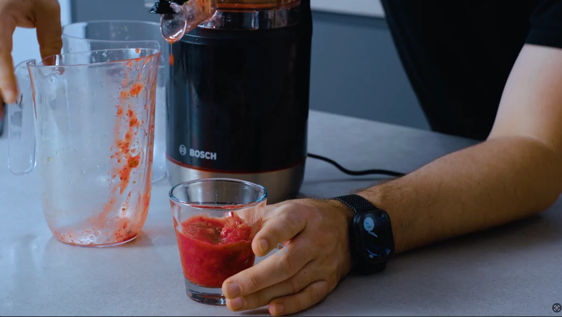 Sorbet aus dem Bosch Slow Juicer
