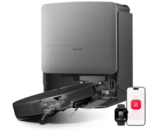 Roborock Saugroboter mit Wischfunktion  Saros 20, 36.000 Pa, Brandneues RockDock, AdaptiLift Chassis 3.0, 7,95cm Ultra-Slim Design,StarSight System 2.0